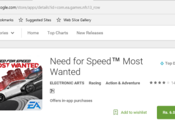Need for speed most wanted India Android sale