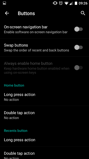 Oneplus X on screen navigation