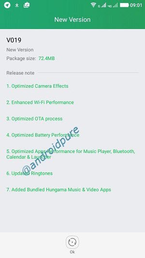 Coolpad Note 3 Lite OTA