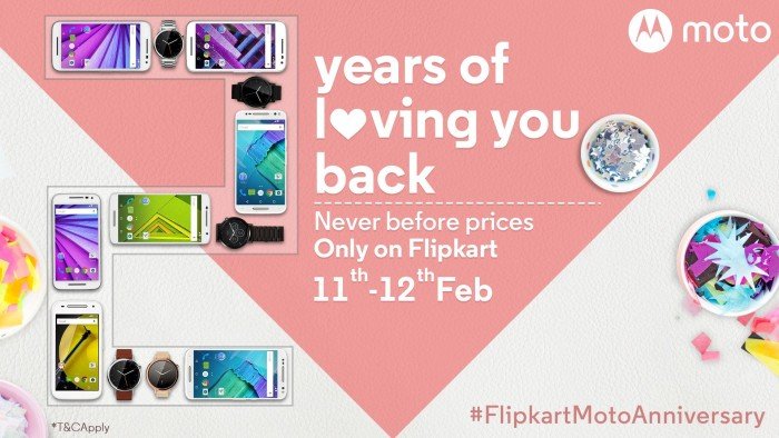 Moto Flipkart 2nd Anniversary deals