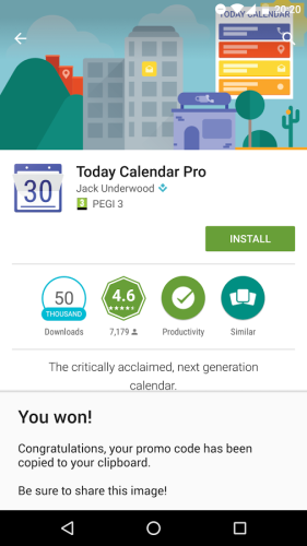 Promo Codes Android win