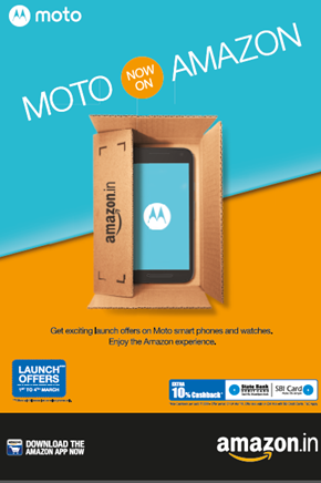 Moto on Amazon India