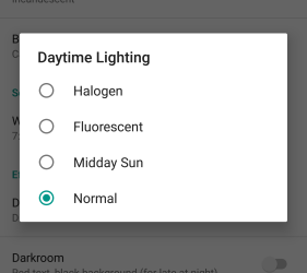 F.lux Android daytime lighting