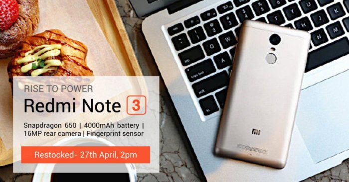 Redmi Note 3 Open Sale