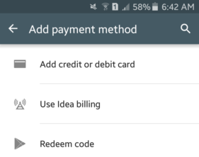 Google Play Carrier Billing India