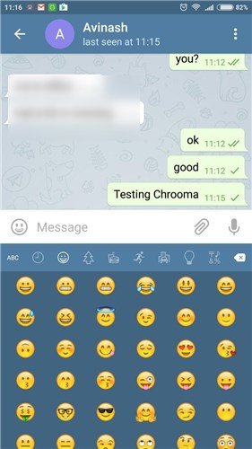 Chrooma 3 emoji panel