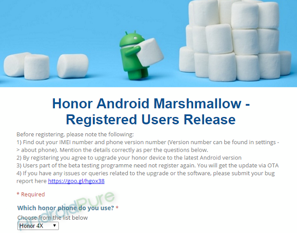 Honor 4X Marshmallow