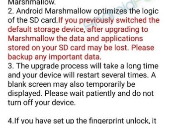 Lenovo K4 Note Marshmallow OTA update