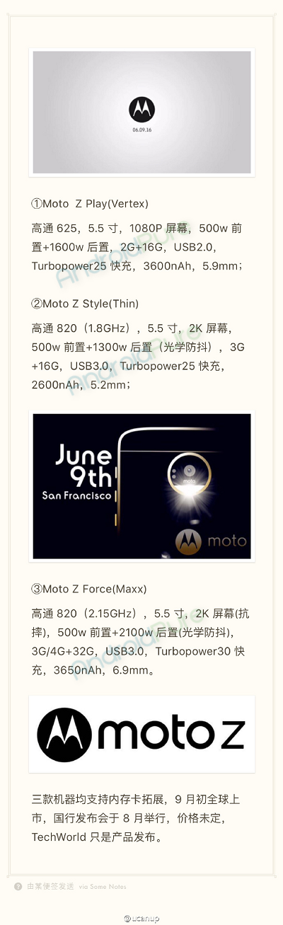 Moto Z specs
