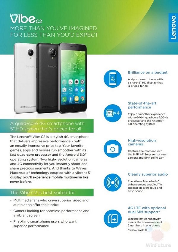 Lenovo Vibe C2