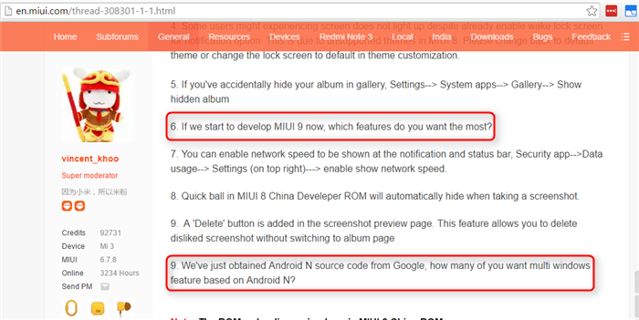 Xiaomi MIUI 9 Android N