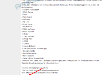 ZenFone Selfie ZD551KL Marshmallow ota update