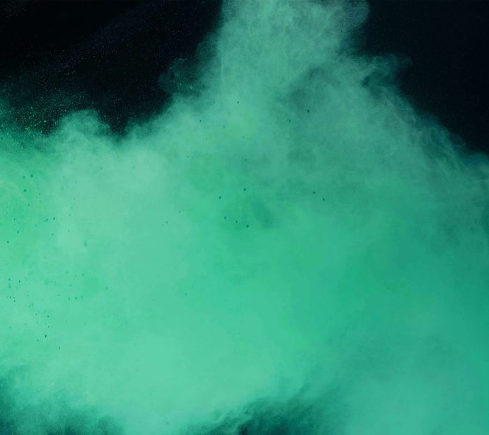 Powder, Misty green
