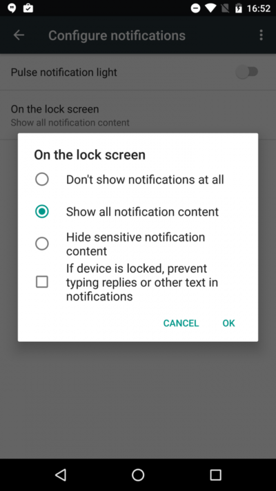 Quick reply from lockscreen nougat