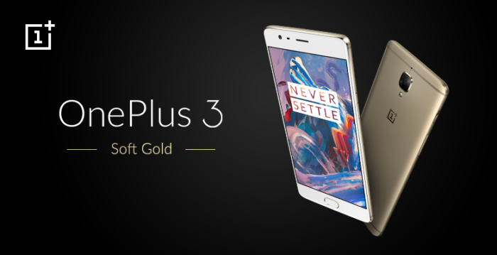OnePlus 3 Soft Gold India
