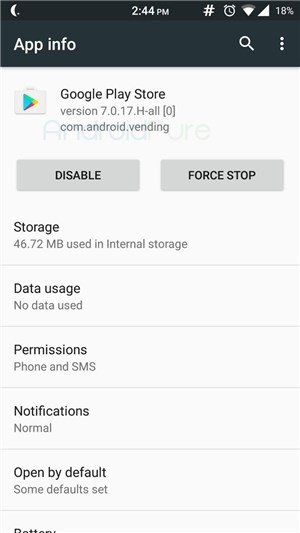 Google play store app search results install size
