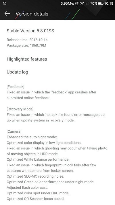 Leeco le 2 ota