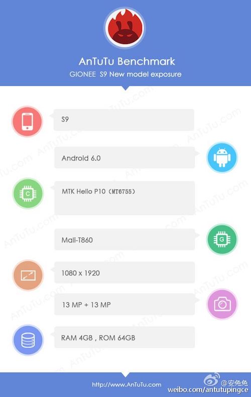 Gioneee s9 antutu