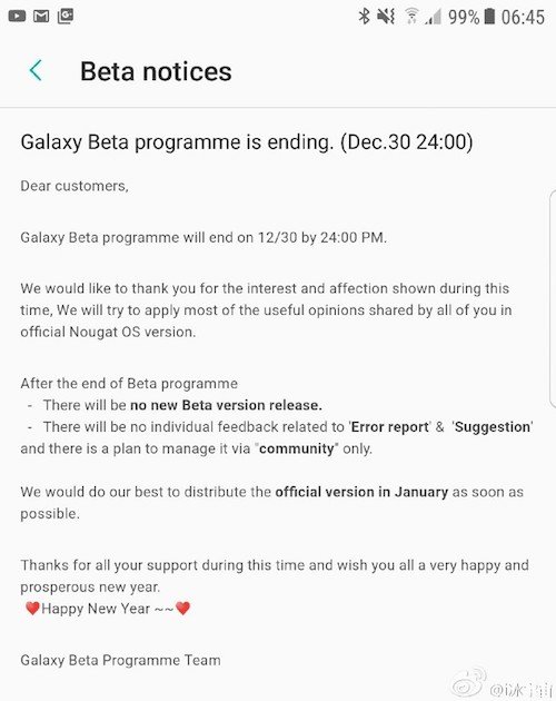 Galaxy S7 Nougat Update