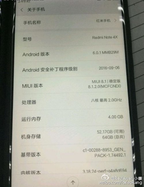 Redmi Note 4X