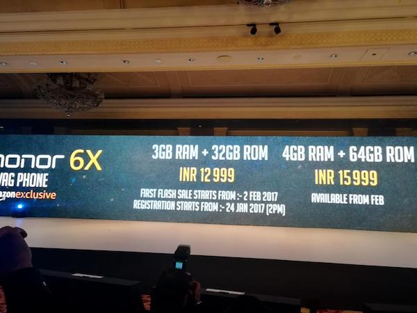 Honor 6X price