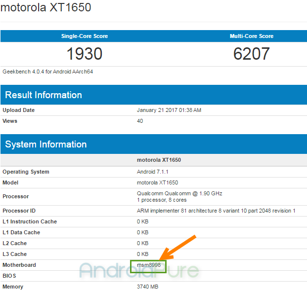 Motorola XT1650 Snapdragon