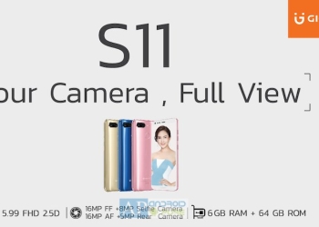 Gionee S11 Dual selfie camera