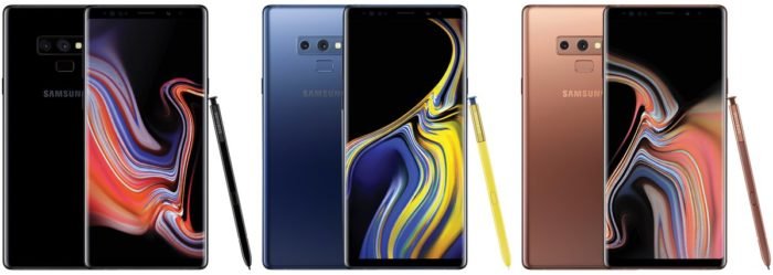 Galaxy Note 9 colours