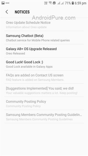 Samsung Android Oreo update roadmap
