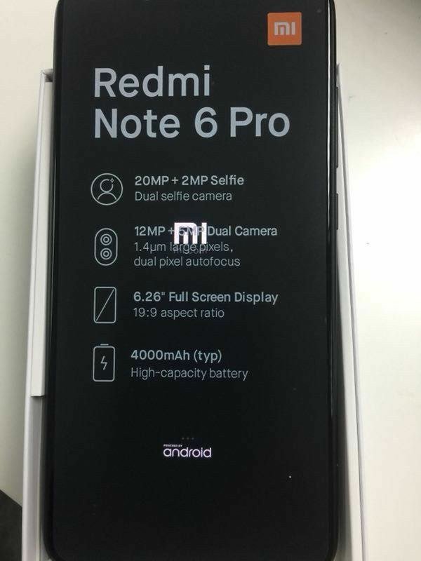 Redmi Note 6 Pro leak