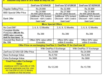 ASUS Zenfone 5Z Flipkart Big Billion Days offers