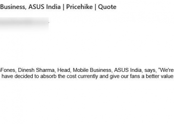 ASUS no Zenfone price hike in India