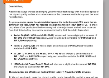 Redmi 6 price hiked in India