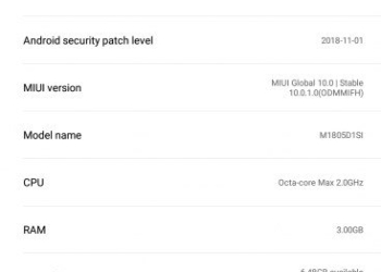 Redmi 6 Pro MIUI 10 Update