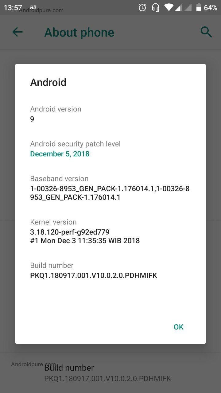 Mi A1 Android Pie Update Beta