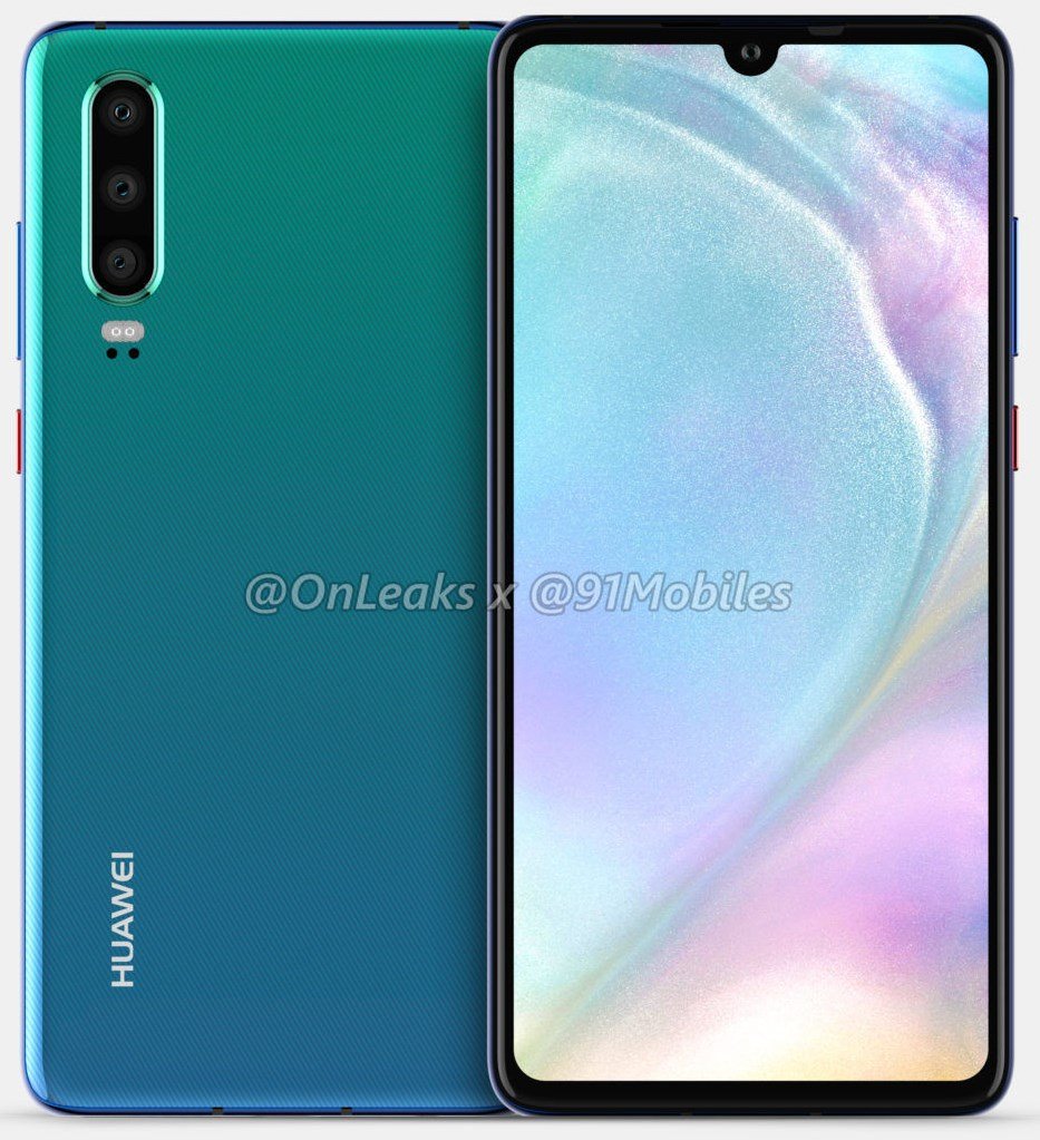 Huawei P30 leaked unofficial renders