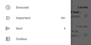 new Gmail Android app theme white