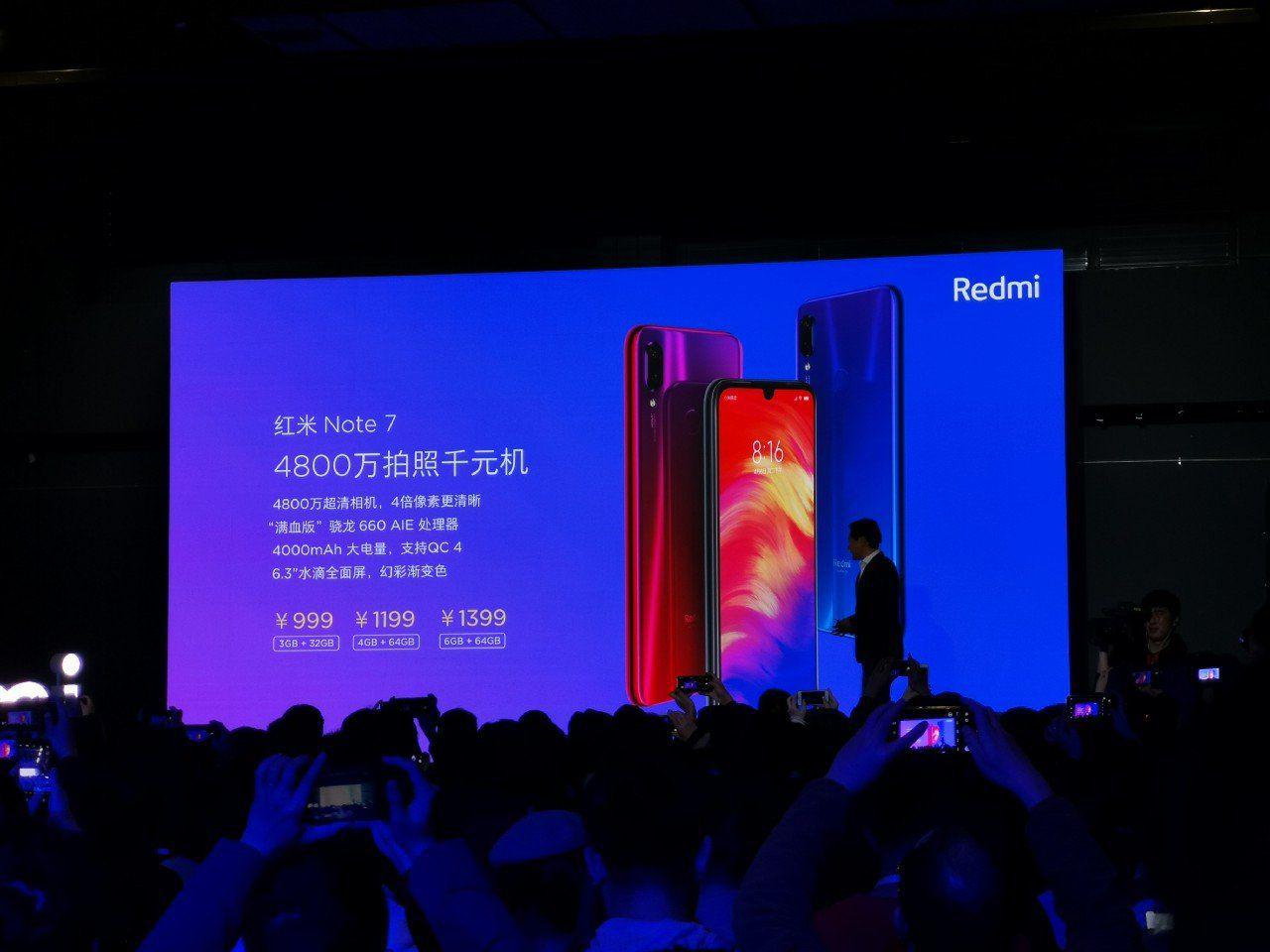 Redmi Note 7 price and tech specs