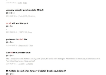 Xiaomi Mi A2 bootloops after January Update