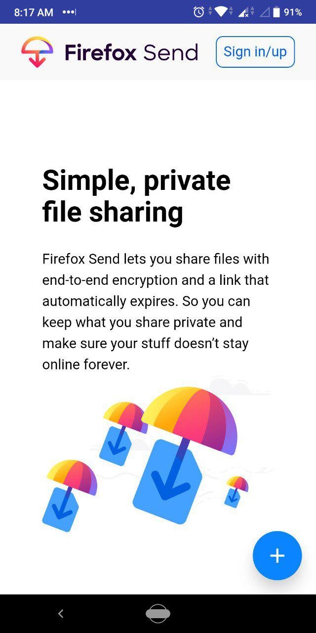 Firefox Send PC