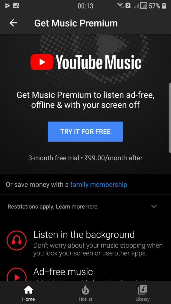 Youtube Music In India Price Comparison