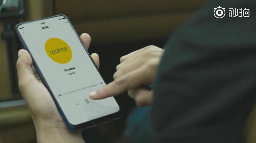 Realme phone with pop-up selfie camera