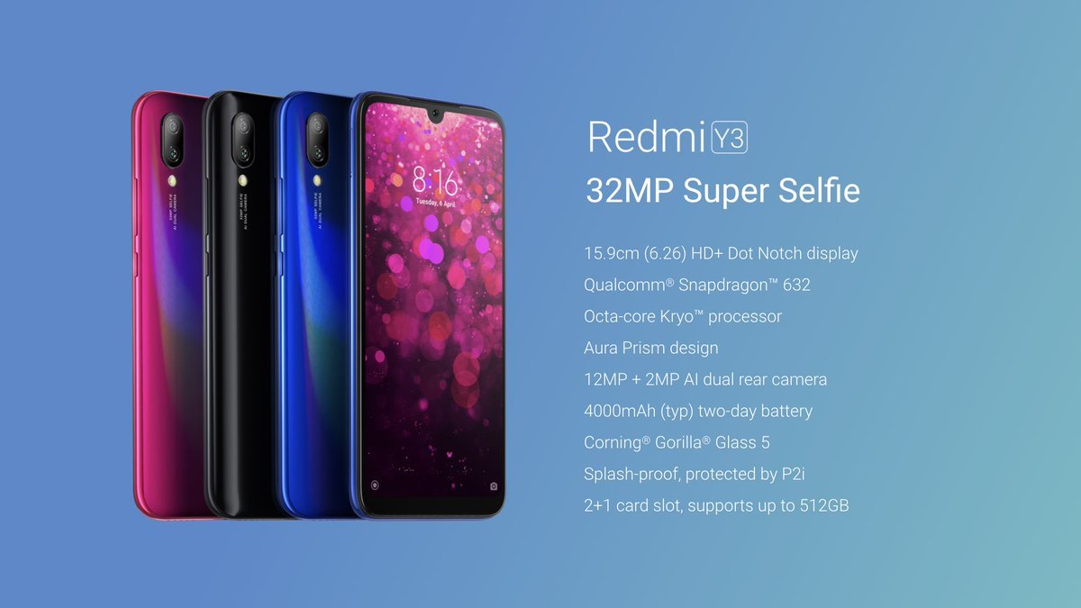 Redmi Y3 India