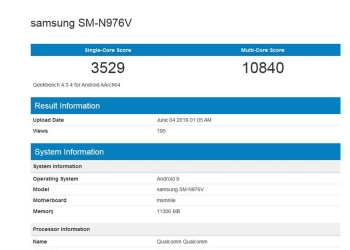Samsung Galaxy Note 10 benchmark a