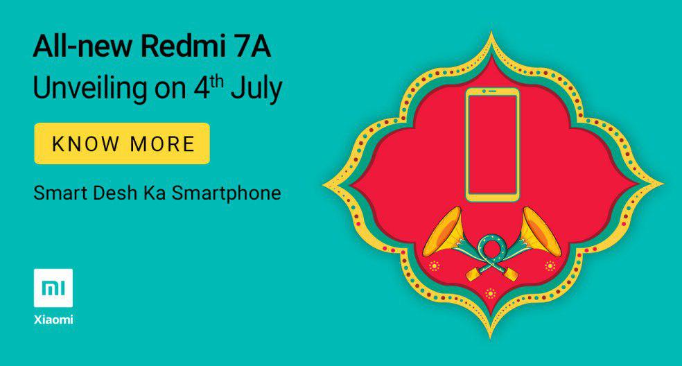 Redmi 7A india launch