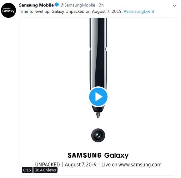 Samsung Galaxy Note10 launch date