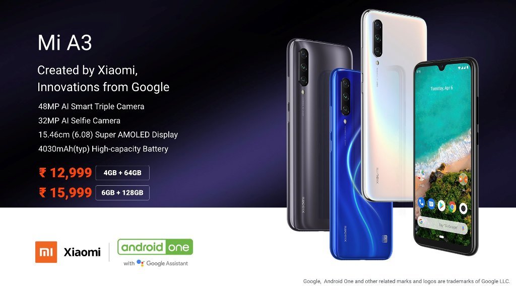 Mi A3 India Price