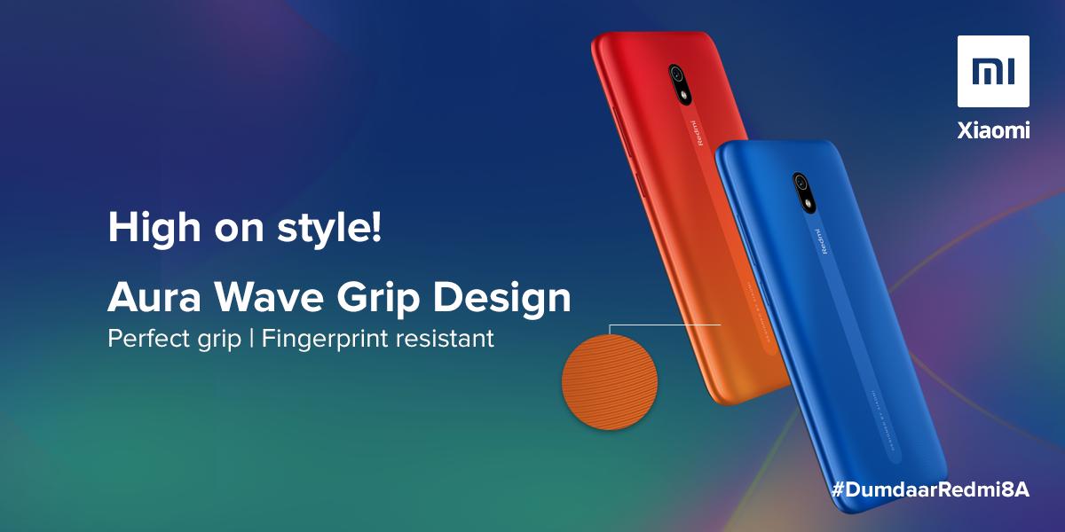 Redmi 8A Aura Wave Grip Design