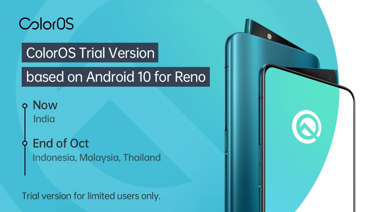 Android 10 Update for OPPO Reno