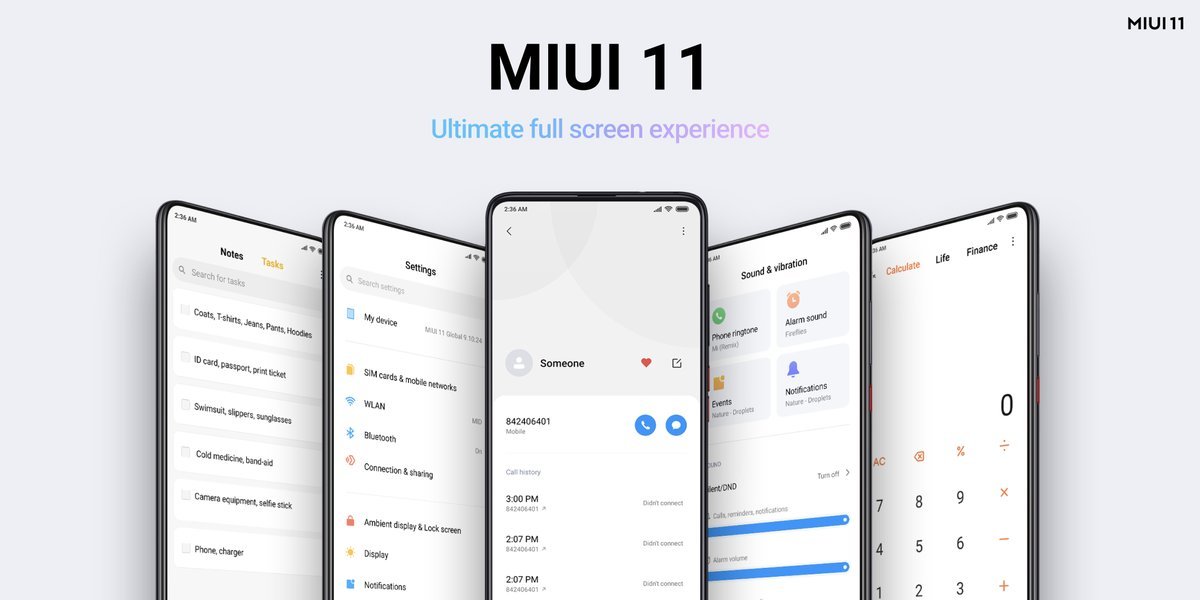 MIUI 11 features Ultimate full screen experience